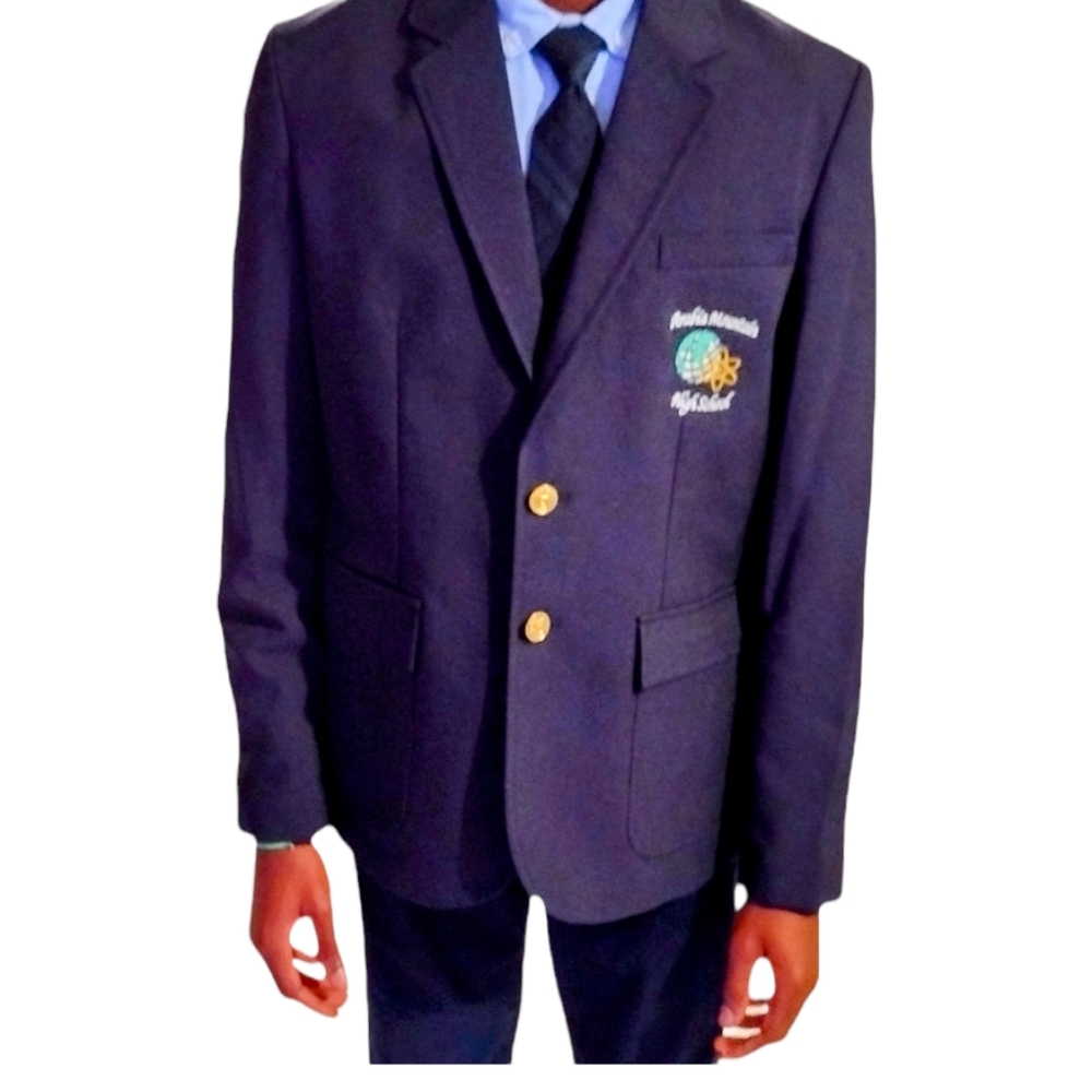 Arabia Mountain Navy Blue Business Attire Blazer with Embroidery designs